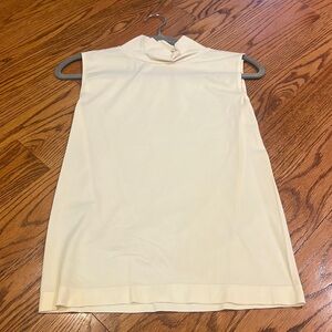 Metria Woman’s Cream Sleeveless High Neck Top Size L
